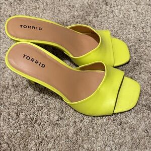 Torrid Neon Yellow Mules
